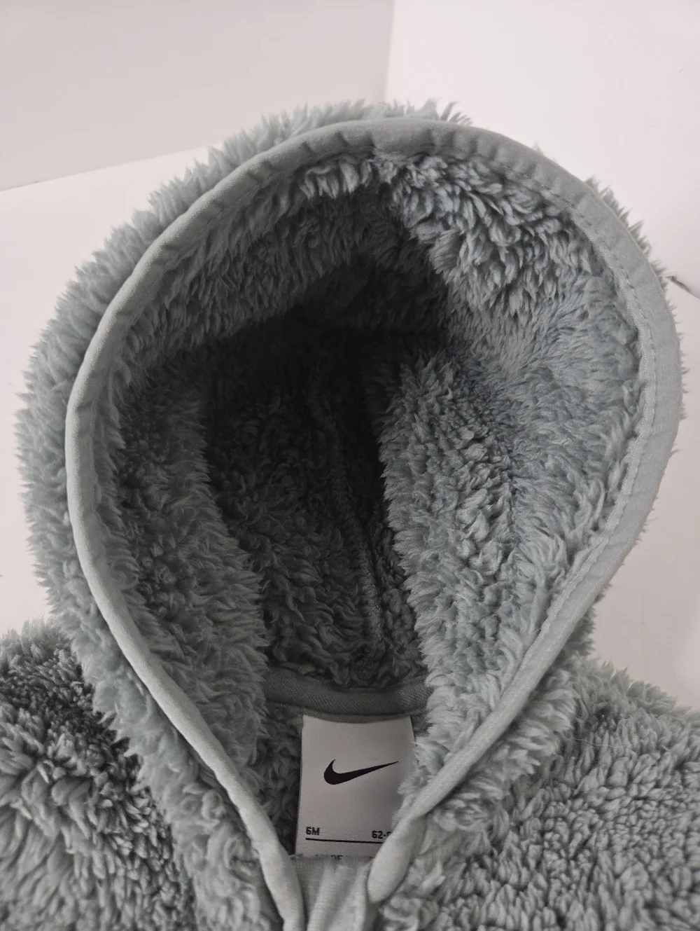 Nike Baby Boy Or Girl Soft Dusty Teal Sherpa All In 1 Hooded Outerwear 6 Months